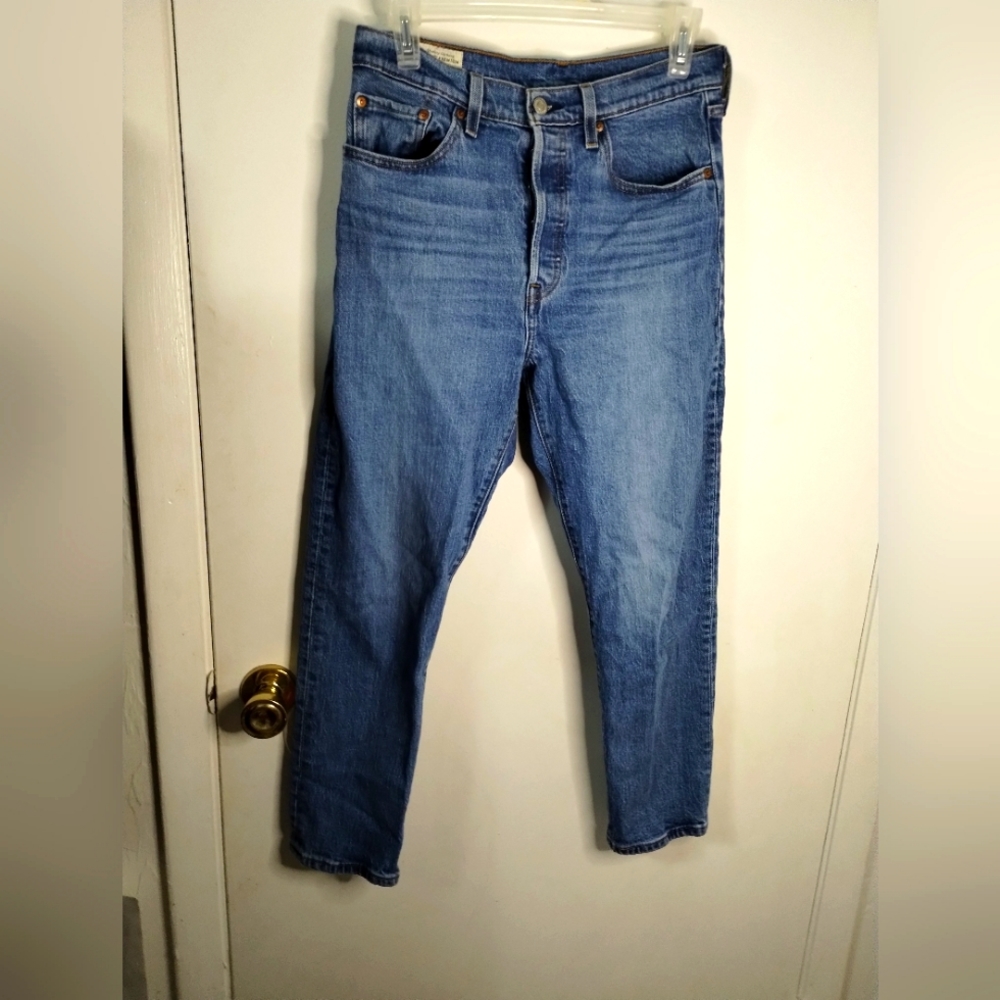 LEVI'S‎ Premium Big E 501 Jeans Blue Denim Regular Straight Womens W28 L26